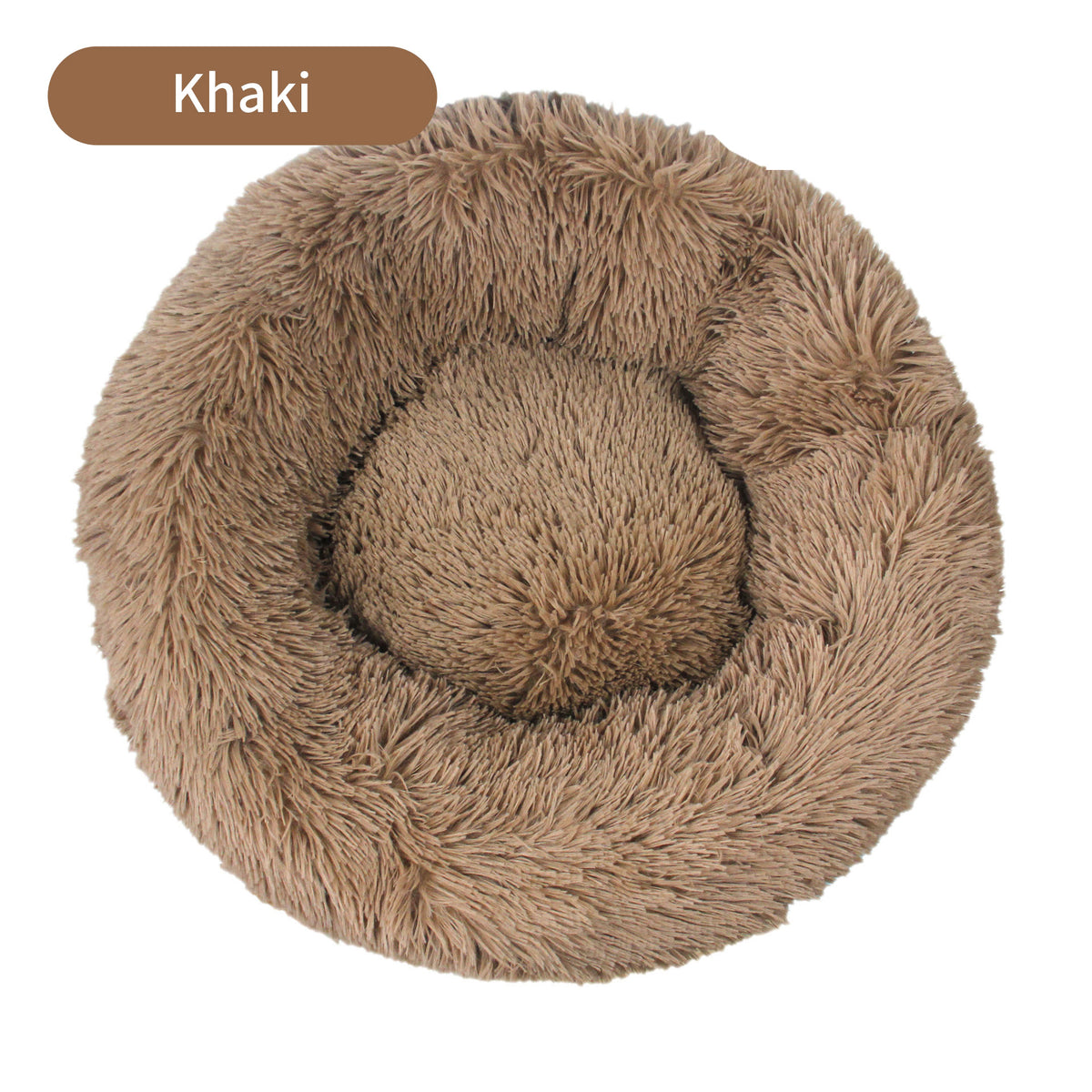 Round Plush Pet Bed – Cozy Winter Warm Mattress for Cats & Dogs