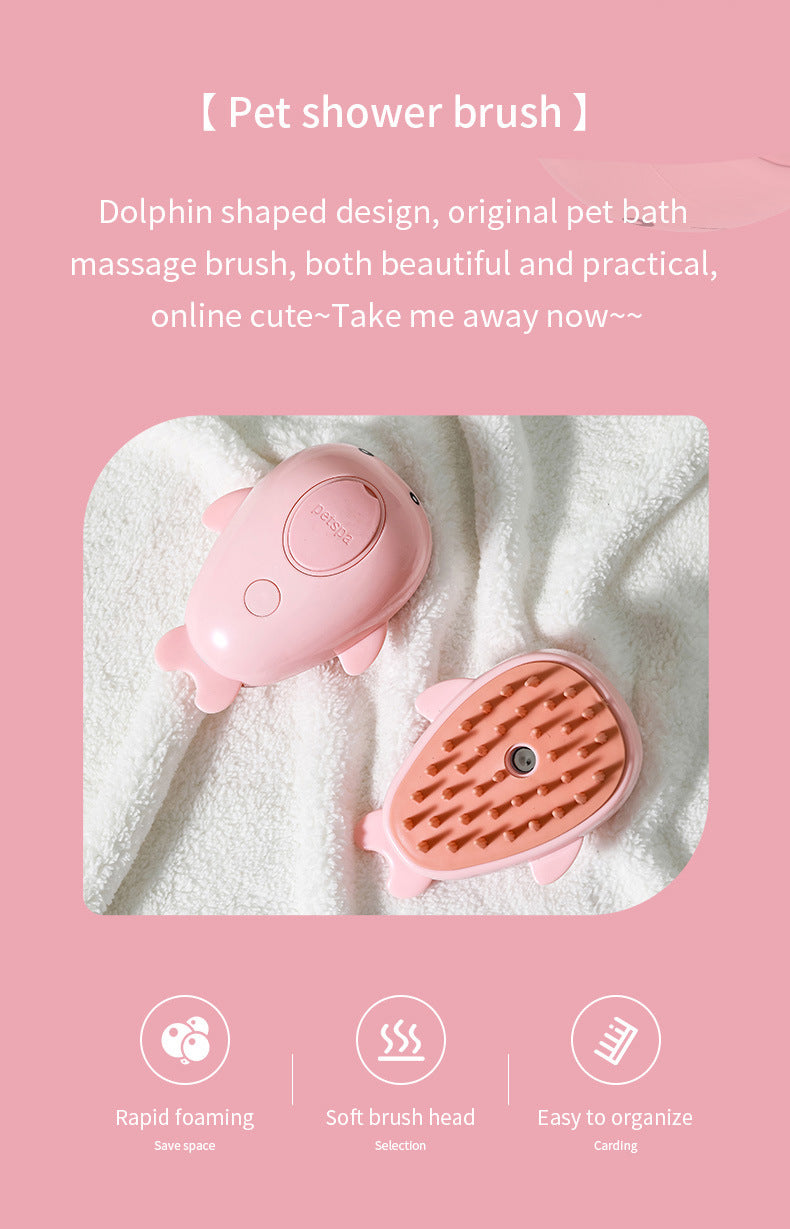 3-in-1 Steam Pet Brush – Rechargeable Cat Grooming Spray Comb